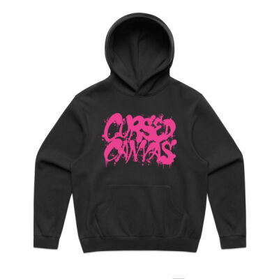 CURSED CANVAS LOGO PINK HOODIE Thumbnail