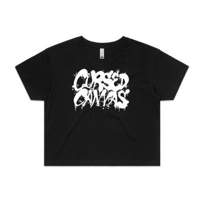 CURSED CANVAS - CROP TEE - WHITE Thumbnail